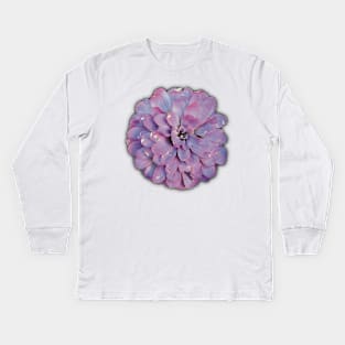 Purple Flower on the Edge of Decay - Photograph Art - Digital Image Cut-out into a fun graphic perfect for stickers, notebooks, greeting cards, pillows and more Kids Long Sleeve T-Shirt